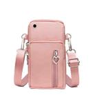 Crossbody Mobile Phone Bag Vertical Wallet Wrist Pouch With Arm Band for Women, Style: Pink  - 1