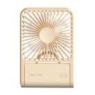 HX-123 USB Charging Wall-mounted Desktop Folding Thin and Light Small Fan(Yellow) - 1
