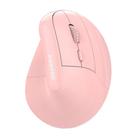 XUNSVFOX H5 Upright Vertical Dual Mode Mouse Rechargeable Wireless Business Office Mouse(Pink) - 1