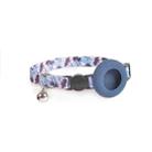 For AirTag Pet Collar Holder Print Design Case with Bell and Safety Buckle, Style: Night Beach - 1