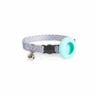 For AirTag Pet Collar Holder Print Design Case with Bell and Safety Buckle, Style: Gray Grid - 1