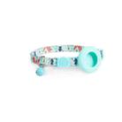 For AirTag Pet Collar Holder Print Design Case with Bell and Safety Buckle, Style: Blue Forest - 1