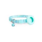 For AirTag Pet Collar Holder Print Design Case with Bell and Safety Buckle, Style: Blue Rainforest - 1