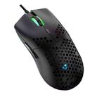 XUNSVFOX XYH90 Wired Hollow Hole Mouse RGB Illuminated Macro Programming Gaming Mouse(Black) - 1