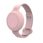 For Airtag Watch Strap Locator Silicone Cover Anti-lost Device Waterproof Protective Case(Pink) - 1