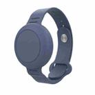 For Airtag Watch Strap Locator Silicone Cover Anti-lost Device Waterproof Protective Case(Blue Gray) - 1