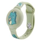 For Airtag Cartoon Watch Strap Locator Silicone Protective Cover Anti-lost Device Case(Green Dinosaur) - 1