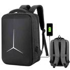 15 inch Multifunctional Waterproof Business Sports Laptop Backpack with USB Port(Dark Gray) - 1