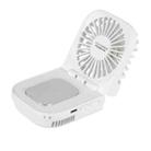 USB Charging Folding Outdoor Handheld Mini Cold Compress Fan Desktop Cooling Fan(White) - 1