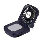 USB Charging Folding Outdoor Handheld Mini Cold Compress Fan Desktop Cooling Fan(Navy Blue) - 1