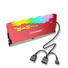COOLMOON RA-2 Heatsink Cooler ARGB Colorful Flashing Memory Bank Cooling Radiator For PC Desktop Computer Accessories(Red) - 1