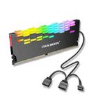 COOLMOON RA-2 Heatsink Cooler ARGB Colorful Flashing Memory Bank Cooling Radiator For PC Desktop Computer Accessories(Gray) - 1