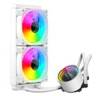 COOLMOON CM-YM-240T Digital ARGB Lens Edition Integrated Water Cooling CPU Cooler Temperature Display CPU Fan(White) - 1