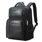 Bopai 61-125031 Large-capacity First-layer Cowhide Business Laptop Backpack With USB+Type-C Port(Black) - 1