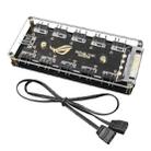 Computer Motherboard ARGB Hub 1 Point 10 HUB Chassis Fan Light Synchronous 5V 3 Pin Docking Station Splitter - 1