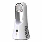 Home Desktop USB Charging Digital Display Portable Bladeless Aromatherapy Fan, Color: White - 1