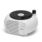 Retro Mini Record Player Wireless Bluetooth Speaker Multifunctional Card Desktop Speaker(White Black) - 1