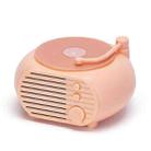 Retro Mini Record Player Wireless Bluetooth Speaker Multifunctional Card Desktop Speaker(Pink Pink) - 1