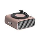 YJQ-D10 Portable Desktop Retro Vinyl Record Player Bluetooth Speaker(Pink) - 1