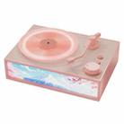 Light Painting Vinyl Record Player Diffuser Wireless Bluetooth Speaker(Sakura Pink) - 1