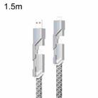 Mechatronic 4 In 1 Charging Cable Cell Phone Fast Charging Data Cords, Length: 1.5m(Silver Gray) - 1