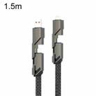 Mechatronic 4 In 1 Charging Cable Cell Phone Fast Charging Data Cords, Length: 1.5m(Black) - 1