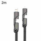 Mechatronic 4 In 1 Charging Cable Cell Phone Fast Charging Data Cords, Length: 2m(Black) - 1