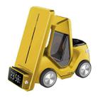 T20 5-in-1 Car-shaped Desktop Alarm Clock Wireless Charger with Atmosphere Light(Yellow) - 1