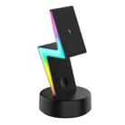 For Apple Series 3 In 1 RGB Light Magsafe Magnetic Mobile Phone Holder Wireless Charger(Black) - 1