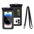 For 6.9-Inch Phone Outdoor Swimming Touch Screen Floating IPX8 30m Waterproof Bag(Black Green) - 1