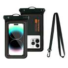 For 6.9-Inch Phone Outdoor Swimming Touch Screen Floating IPX8 30m Waterproof Bag(Black Orange) - 1