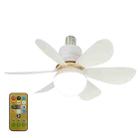 Home Small Fan Light E27 Snail Mouth Suspension Fan Lamp, Size: 520x185mm 40W White(Remote Control Without Base) - 1