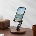 360 Degree Rotating Walnut Mobile Phone Holder Foldable Tablet Stand - 1