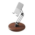 360 Degree Rotating Walnut Mobile Phone Holder Foldable Tablet Stand - 2