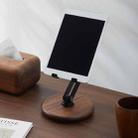 360 Degree Rotating Walnut Mobile Phone Holder Foldable Tablet Stand - 3