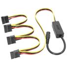 Adapter DC 5.5 x 2.5mm To Hard Disk Power Supply Cable, Model: One To Four SATA - 1