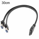 30cm Motherboard USB3.0 Panel Cable Front 19Pin To Dual-Port A Female Data Flat Cable - 1