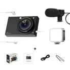 High-Definition CCD Digital Camera 64 Million WiFi Card Camera, Color: Black + Microphone/Fill Light/Headphone Cable - 1