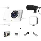 High-Definition CCD Digital Camera 64 Million WiFi Card Camera, Color: White + Microphone/Fill Light/Headphone Cable - 1