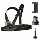 Universal Magnetic Quick-release Chest Strap for Sports Cameras POV Shooting Mount, Spec: With Phone Clip - 1