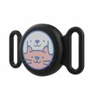 For AirTag Pet Collar Locator Silicone Life Waterproof Protective Case(Black) - 1