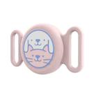 For AirTag Pet Collar Locator Silicone Life Waterproof Protective Case(Pink) - 1