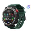 LOKMAT ZEUS 5 PRO 1.46 Inch 5ATM Waterproof Flashlight Bluetooth Call Smart Watch(Dark Green) - 1