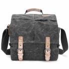 Camera Shoulder Messenger Bag Batik Canvas Waterproof Photography SLR Camera Bag(Dark Gray) - 1