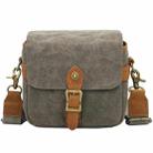 Retro Camera Canvas Bag Shoulder Messenger Bag Travel Portable Case(Army Green) - 1