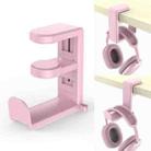 Deskside Clip 360 Degree Rotatable Headphone Holder(Pink) - 1