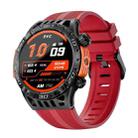 LOKMAT ZEUS6 PRO 1.46-Inch IP68 Waterproof SOS Flashlight Bluetooth Smart Watch(Brick Red) - 1