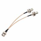 15cm BNC Male To Dual BNC Female RG316 Wire Coaxial Connector - 1