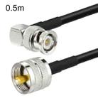 0.5m BNC Male Right Angle To UHF PL259 Male RG58 Coaxial Cable - 1