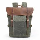 Vintage Camera Bag Waterproof  Canvas Backpack with Laptop Compartment Tripod Holder(Army Green) - 1